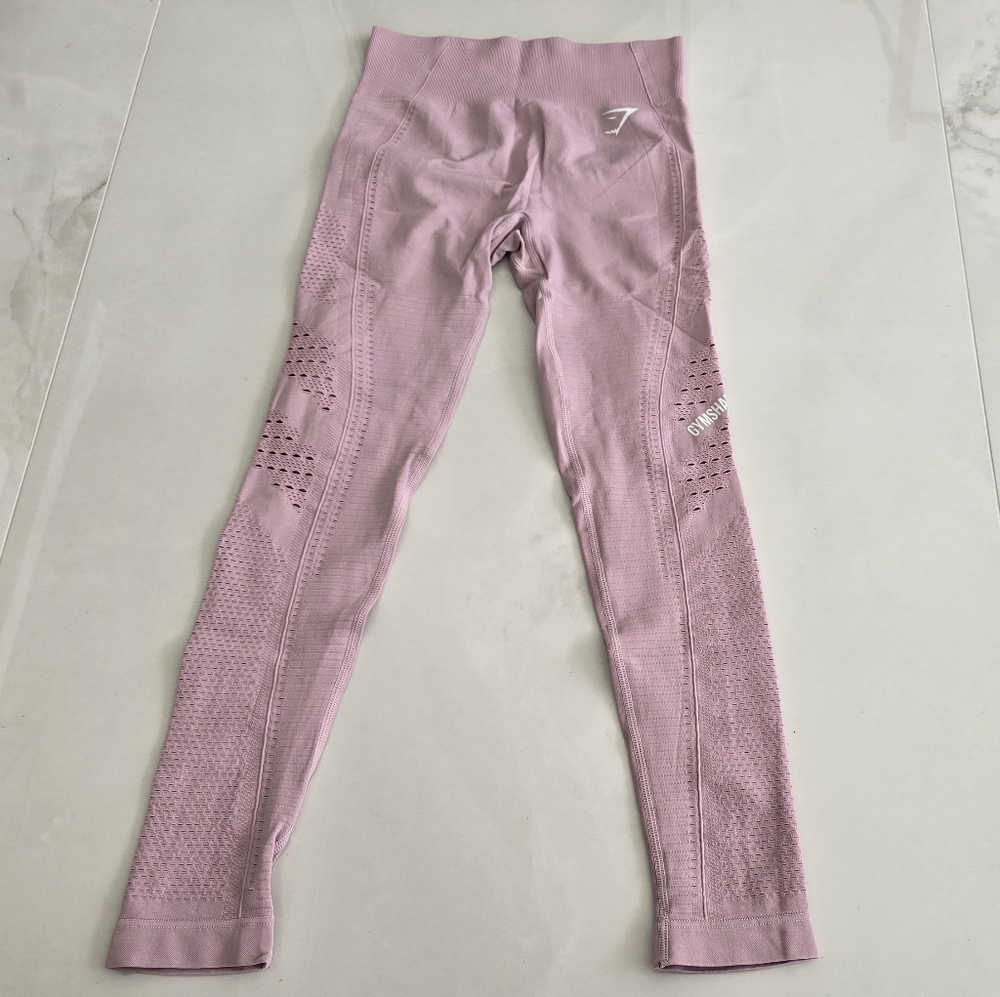 Gymshark Flawless Knit Tights - Washed Lavender - Small
